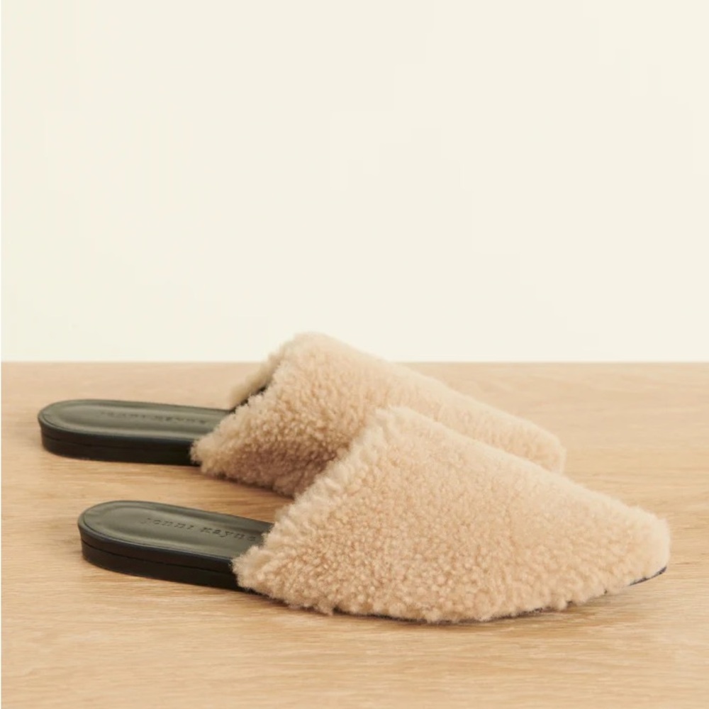 Jenni Kayne Shearling Mule | Natural | size 40 (US 9.5/10)